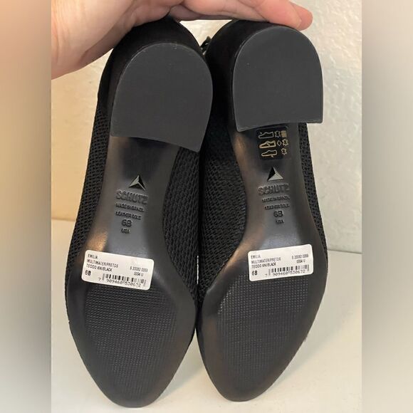 Schutz Emilia Women's Knit lace up Ankle Bootie Black Booties 6. NWB - Picture 7 of 13